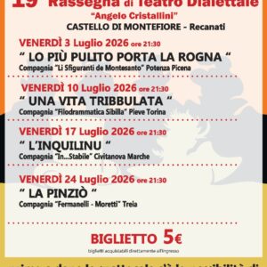 19° Rassegna di Teatro Dialettale “Angelo Cristallini” - 10 Luglio - "UNA VITA TRIBBULATA"