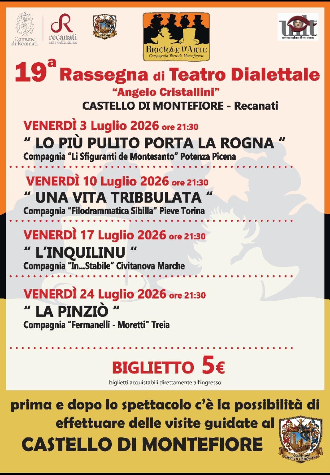 19° Rassegna di Teatro Dialettale “Angelo Cristallini” - 3 Luglio - "LO PIU' PULITO PORTA LA ROGNA"