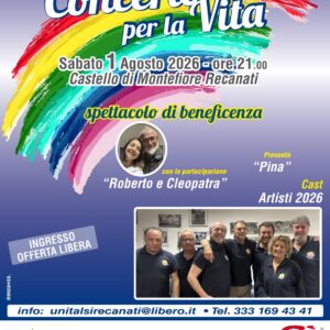 Concerto per la Vita - U.N.I.T.A.L.S.I. -Spettacolo di beneficenza - 1 Agosto ore 21.00