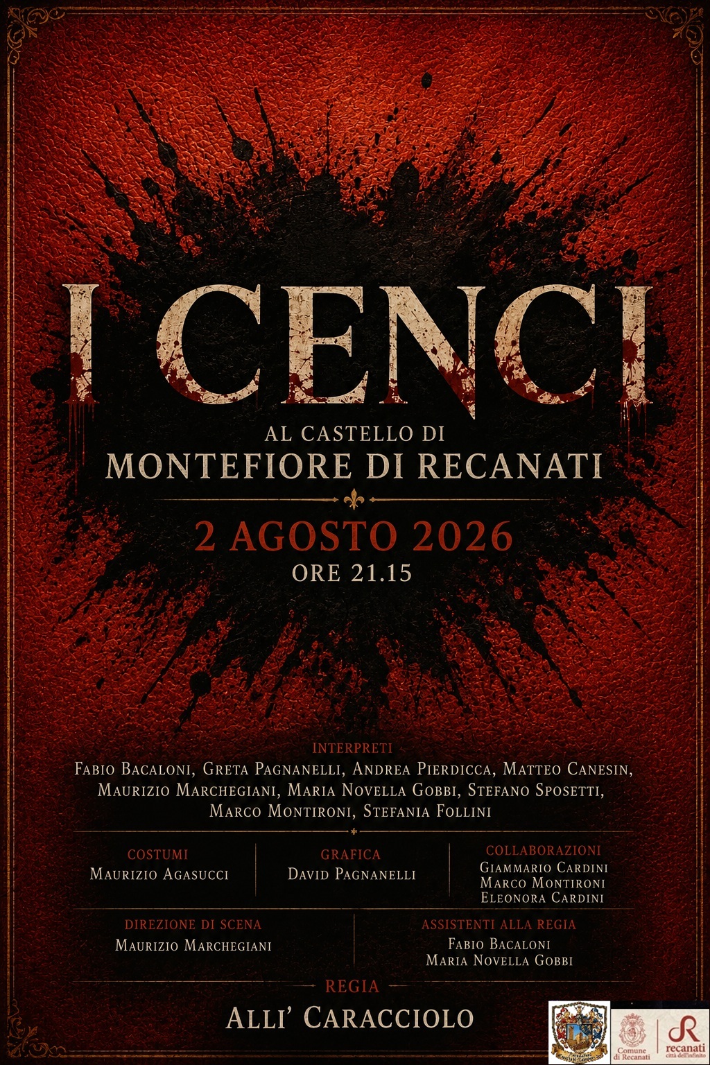 Spettacolo Teatrale-I CENCI -2 Agosto ore 21.15