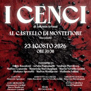 Spettacolo Teatrale-I CENCI + Apericena-23 Agosto ore 21.15