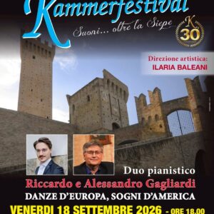 Concerto Duo Pianistico Riaccardo e Alessandro Gagliardi - Kammerfestival - 18 Settembre