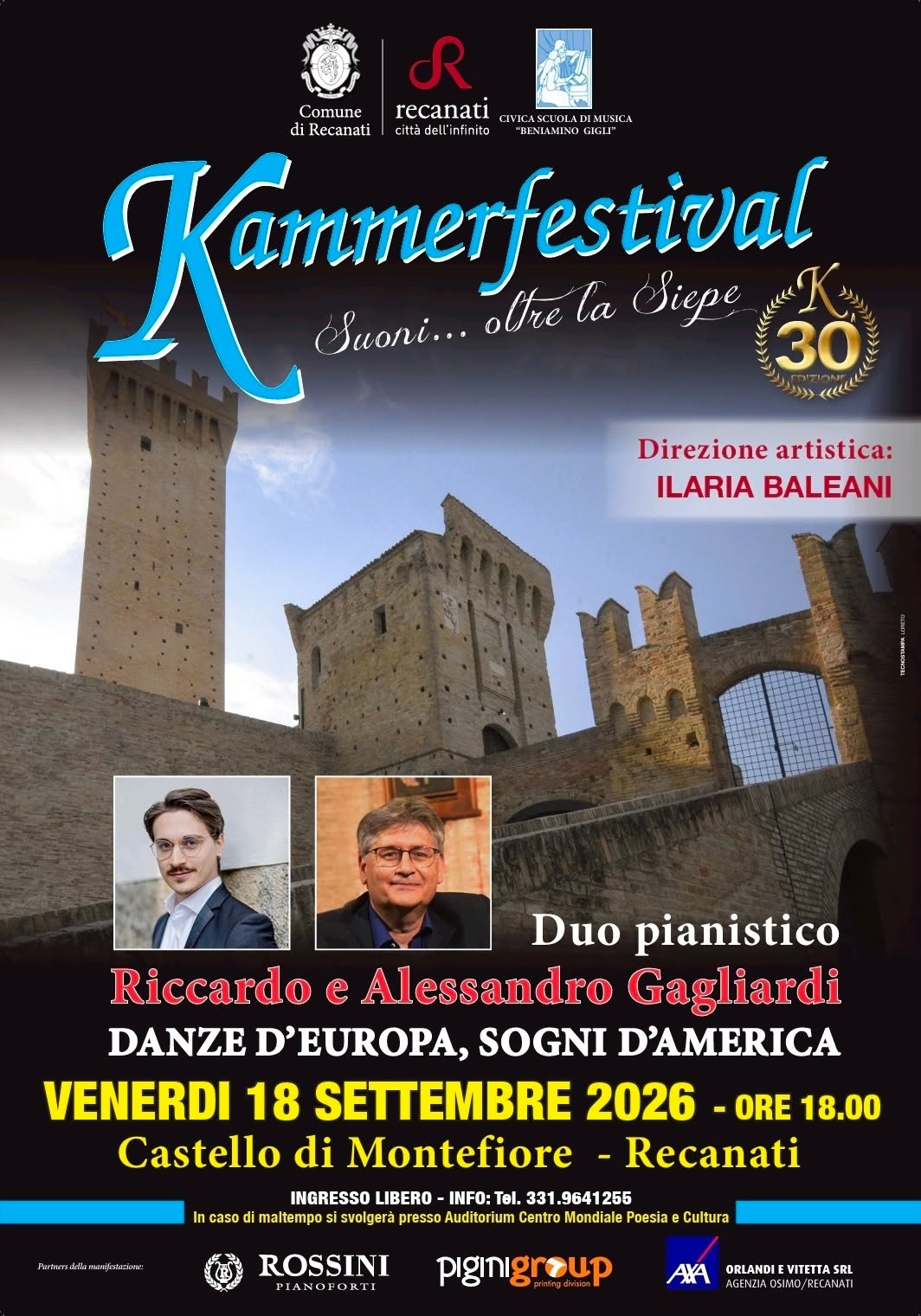 Concerto Duo Pianistico Riaccardo e Alessandro Gagliardi - Kammerfestival - 18 Settembre